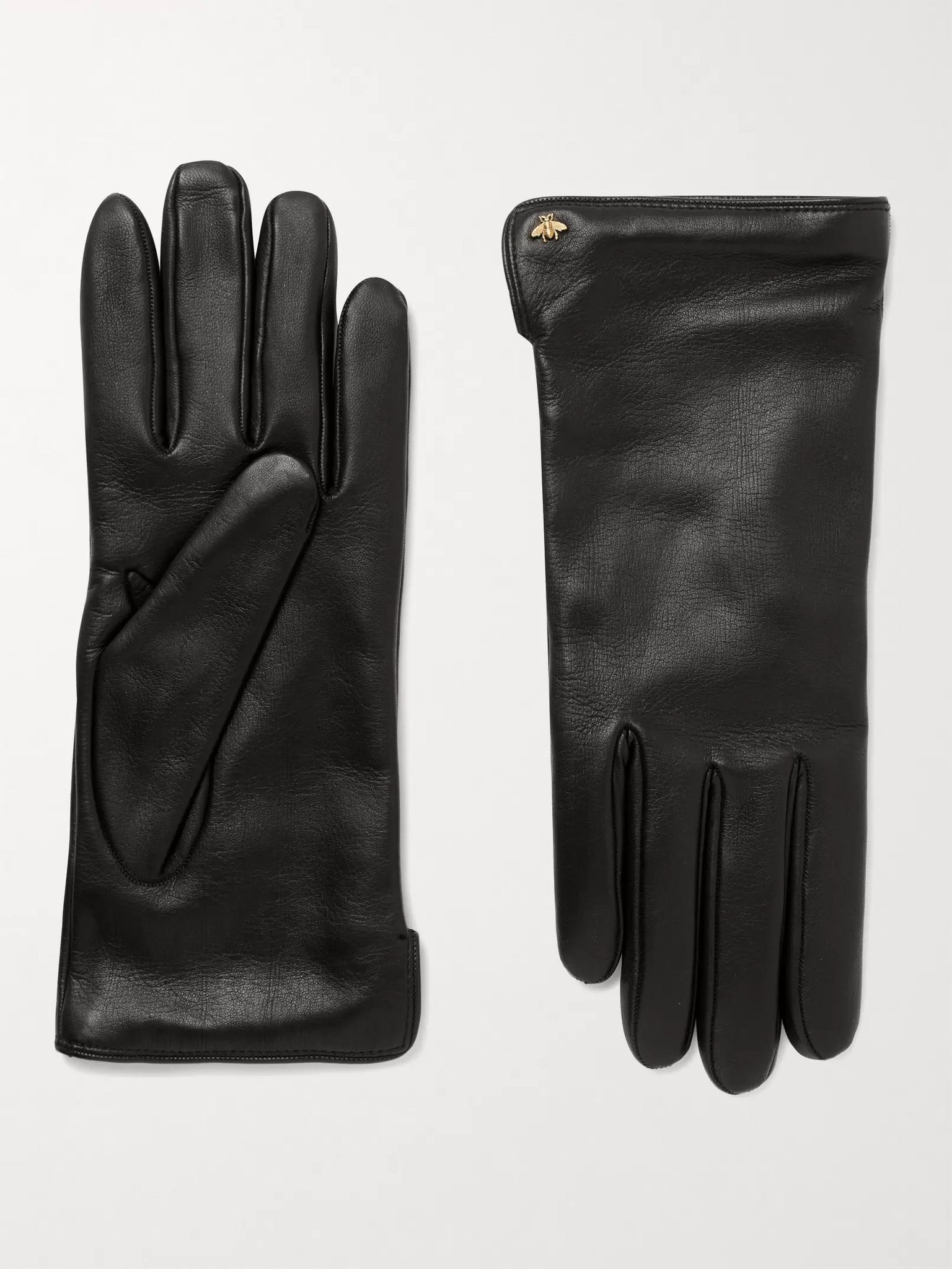 Logo-Embellished Leather Gloves - 1