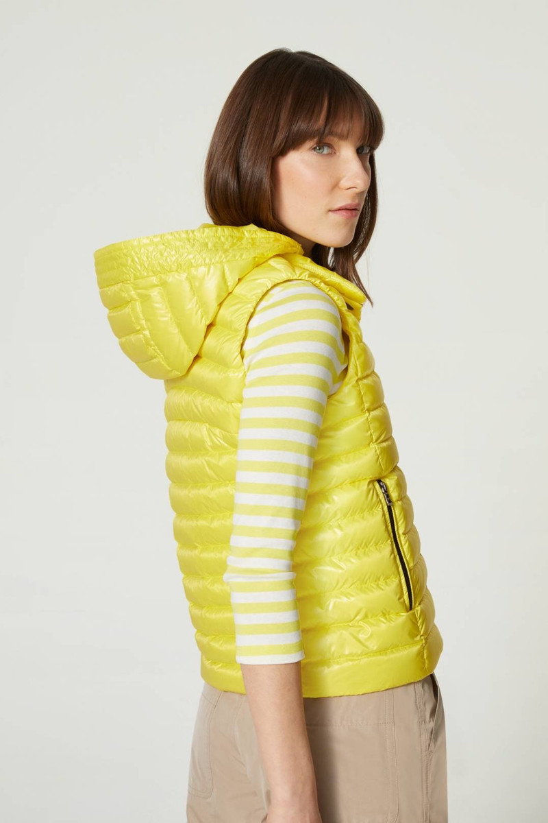 NENI LIGHTWEIGHT DOWN WAISTCOAT IN YELLOW 3
