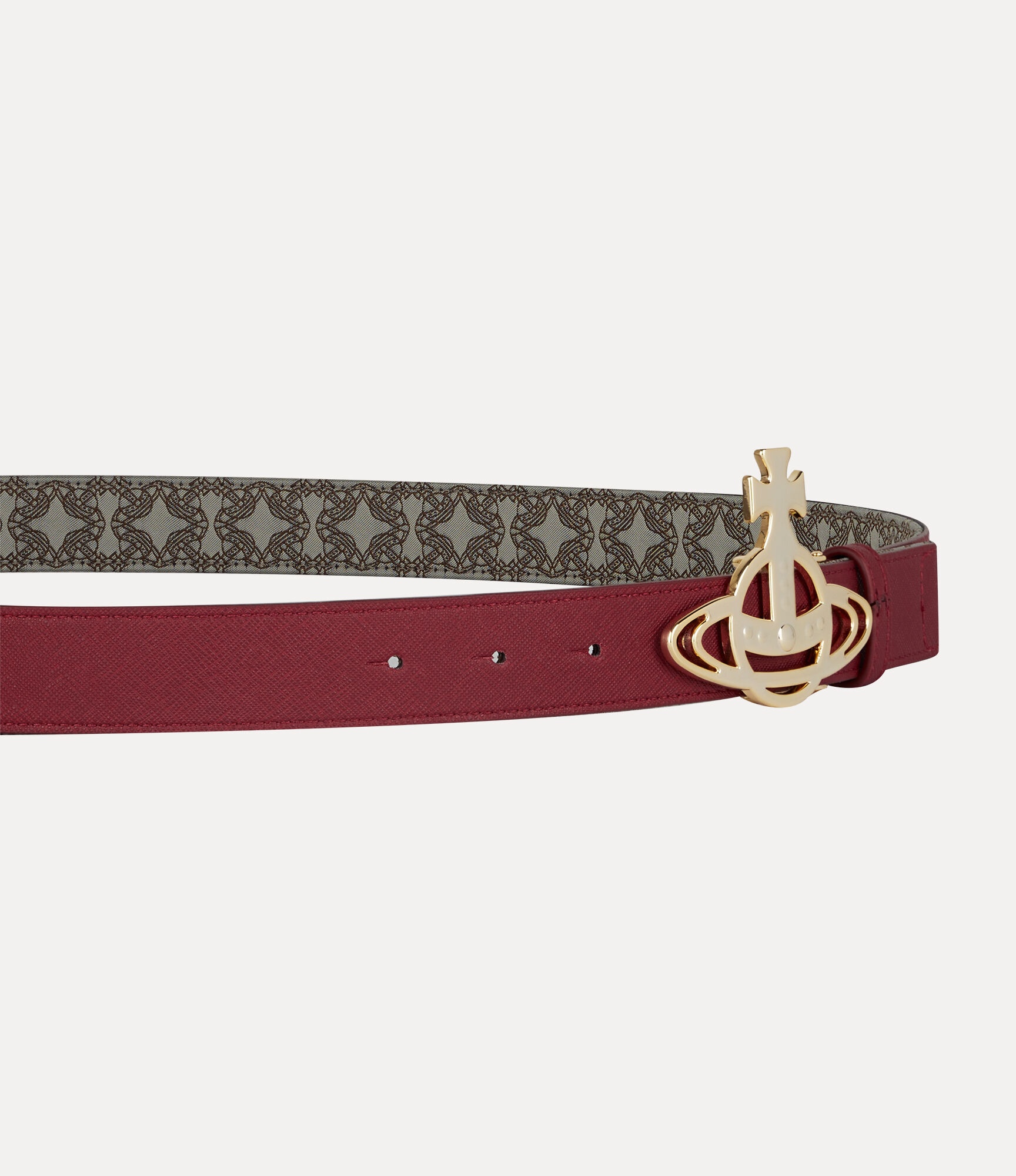 LIGHT GOLD LINE ORB REVERSIBLE BELT - 2