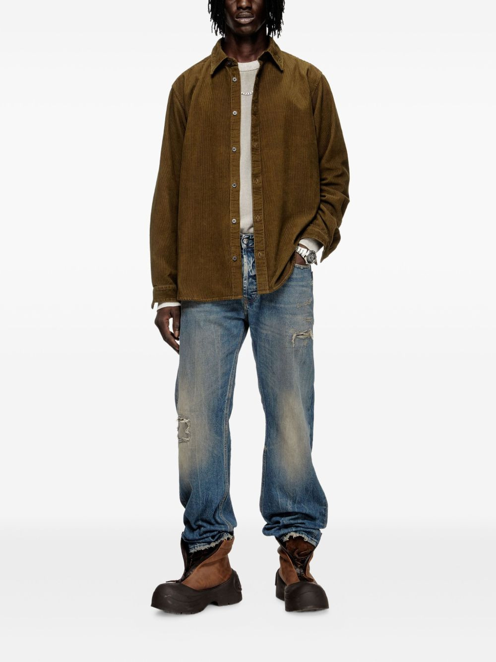 corduroy long-sleeve shirt - 2