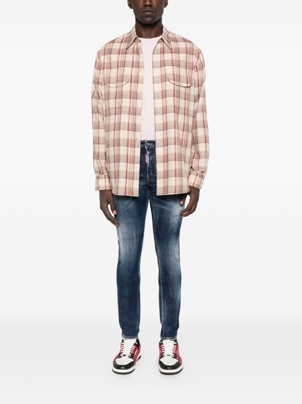 checked pocket shirt - 2