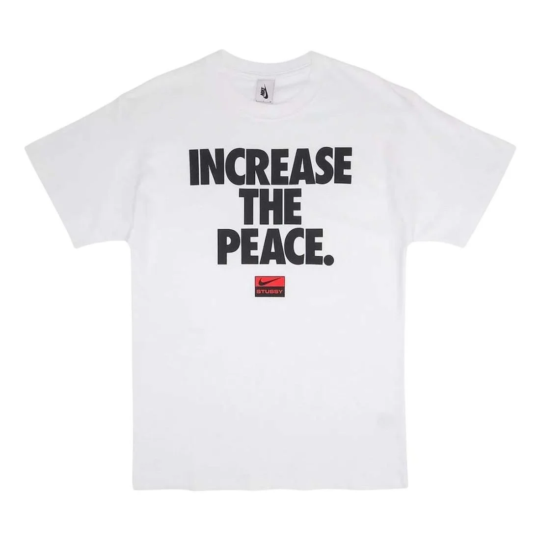 Nike x Stussy Increase the Peace T-Shirt Crossover Printing Short Sleeve White CU9252-100 - 1