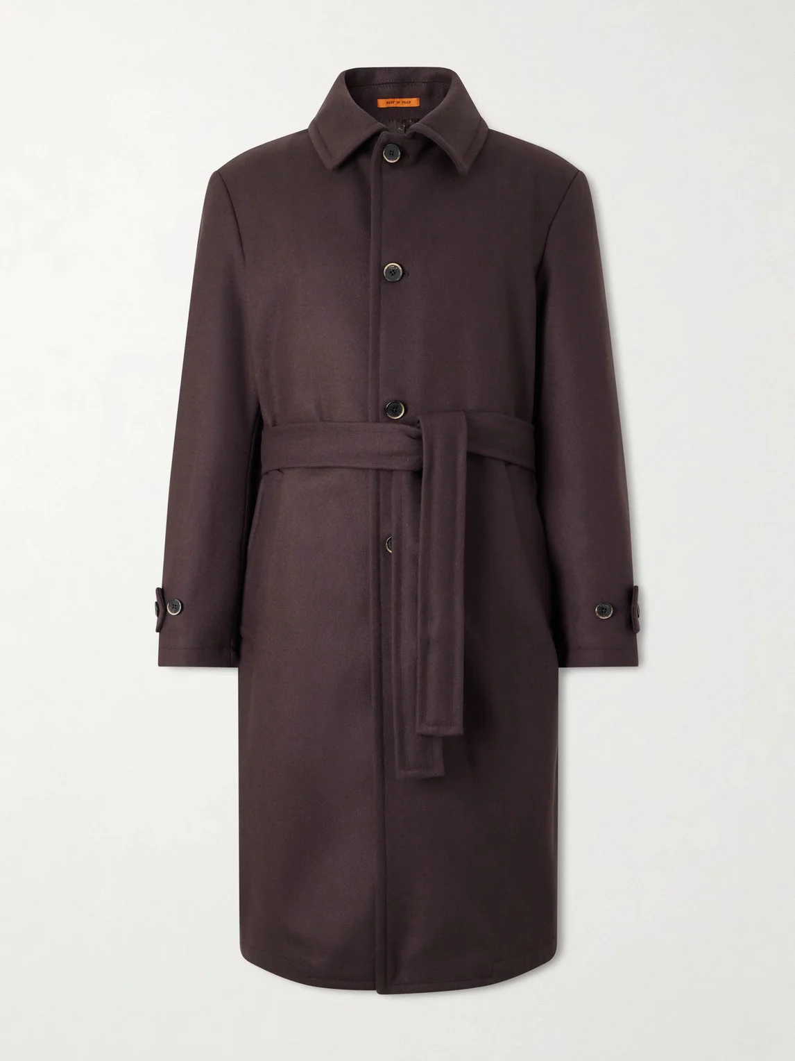Belted Wool-Blend Coat - 1