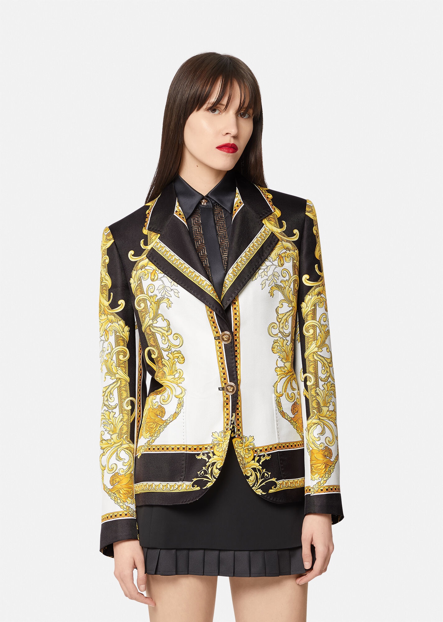 Medusa Renaissance Print Silk Blazer - 2