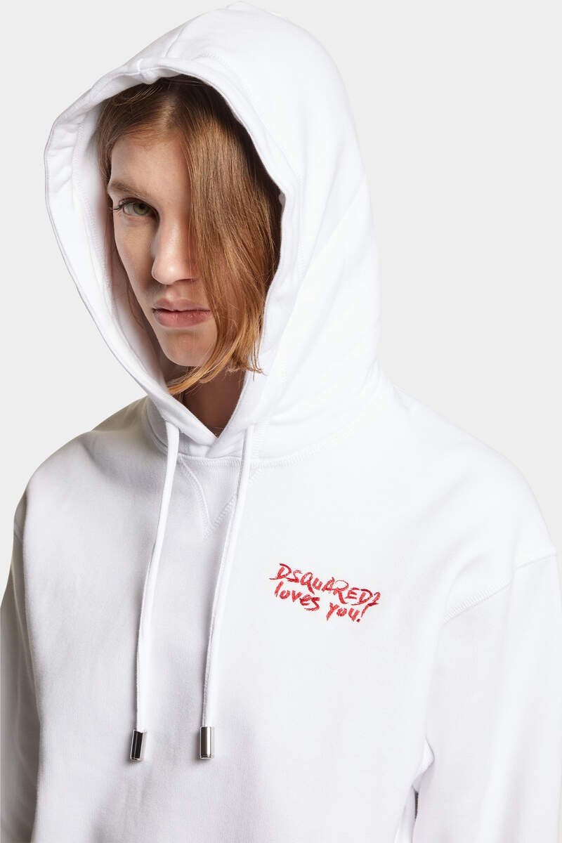 DSQUARED2 LOVES YOU COOL FIT HOODIE SWEATSHIRT - 5