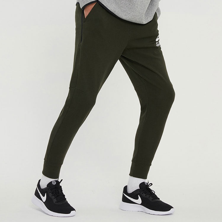 Men's Nike SS22 Logo Alphabet Printing Knit Bundle Feet Sports Pants/Trousers/Joggers Autumn Green D - 6