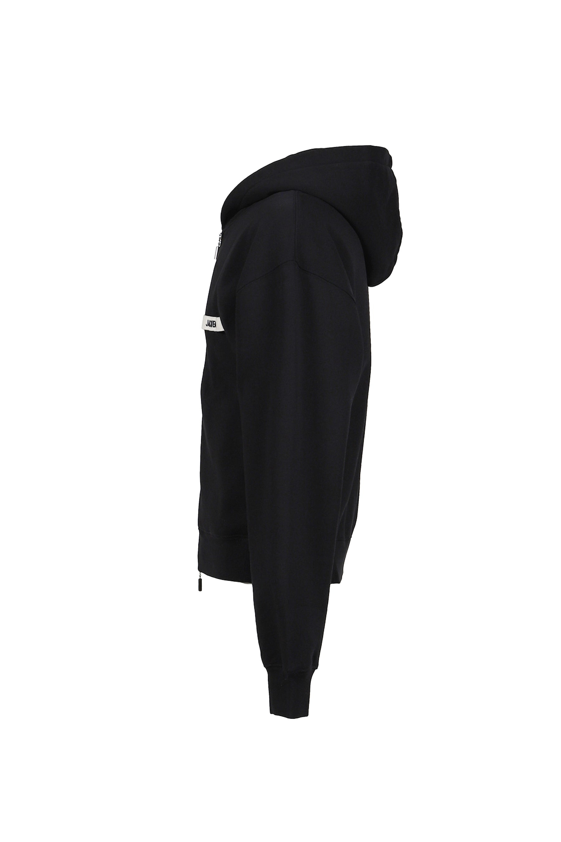 LE HOODIE ZIP GROS GRAIN / BLK - 3
