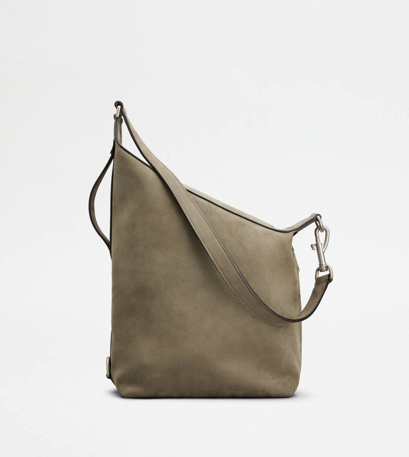 TOD’S MEDA BAG IN NUBUCK SMALL - GREY 1