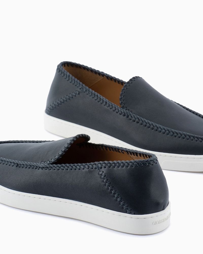 GIORGIO ARMANI Galleria 3 nappa-leather slip-ons outlook