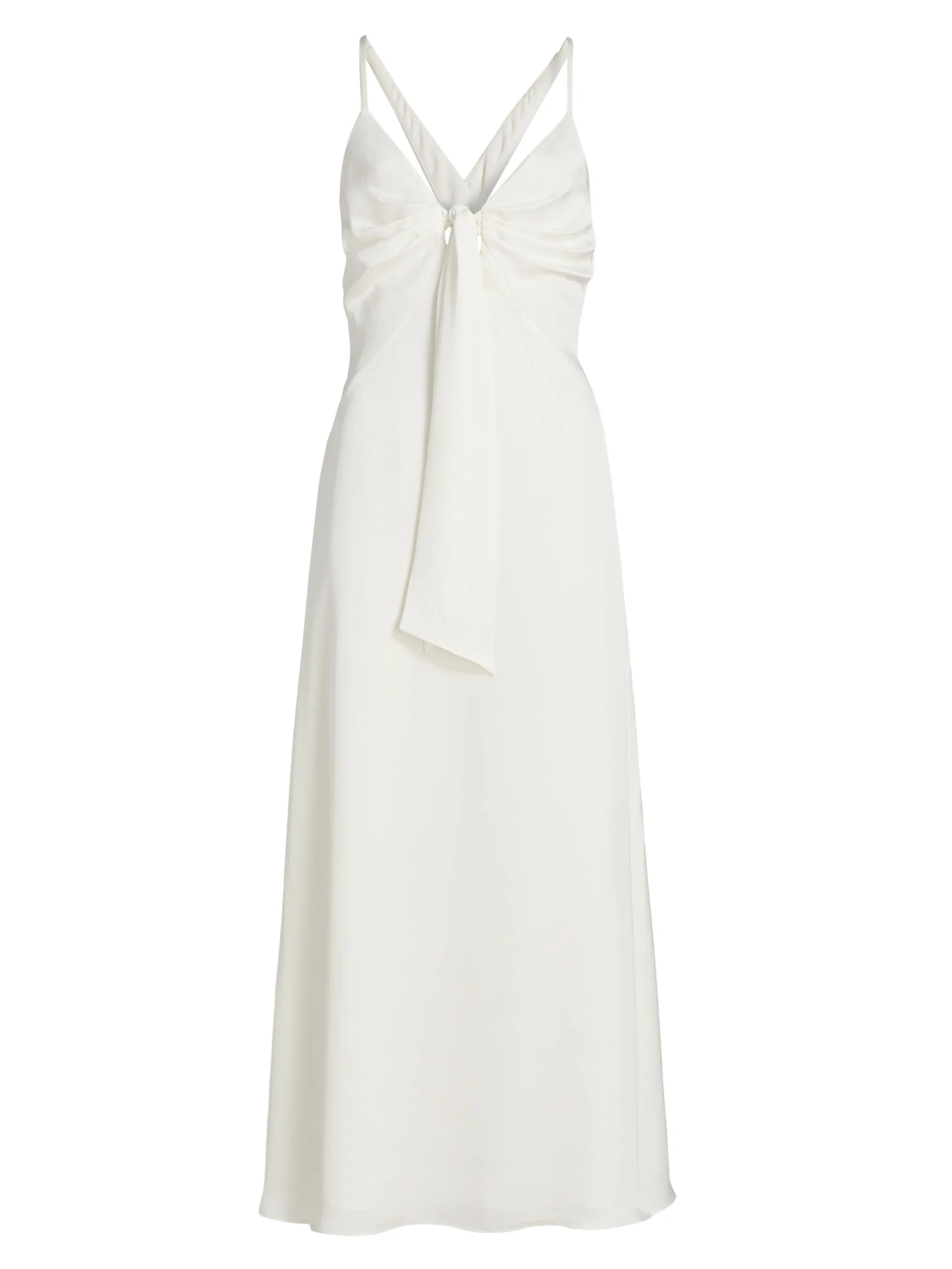 Women's Mckenzie Plunging V-Neck A-Line Midi-Dress - Ivory - 1