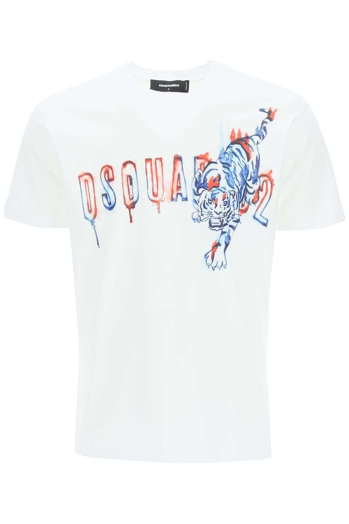 TIGER DOODLE LOGO PRINT T-SHIRT - 1