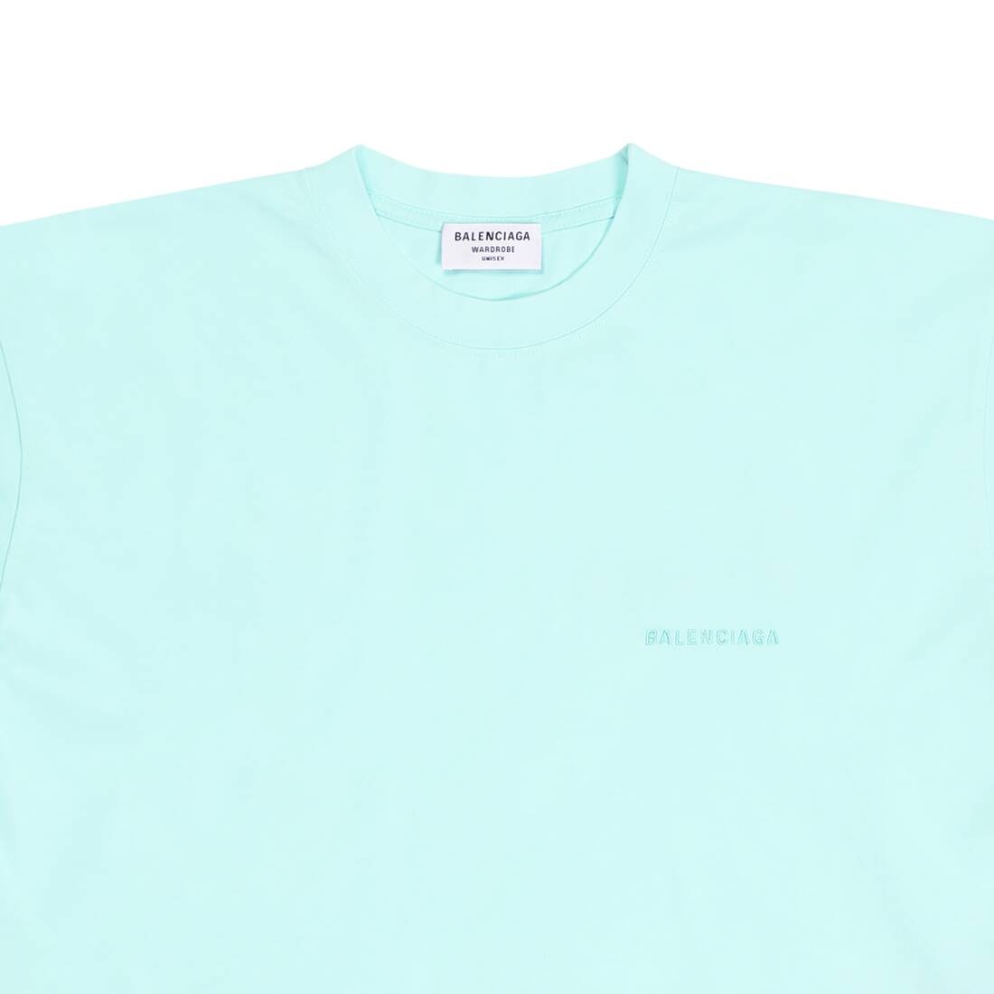 BALENCIAGA Women's Logo T-shirt Medium Fit in Green | REVERSIBLE