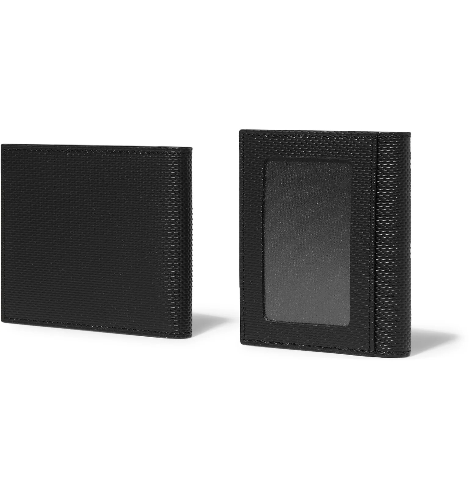 Woven Leather Billfold Wallet and Business Cardholder Gift Set - 3