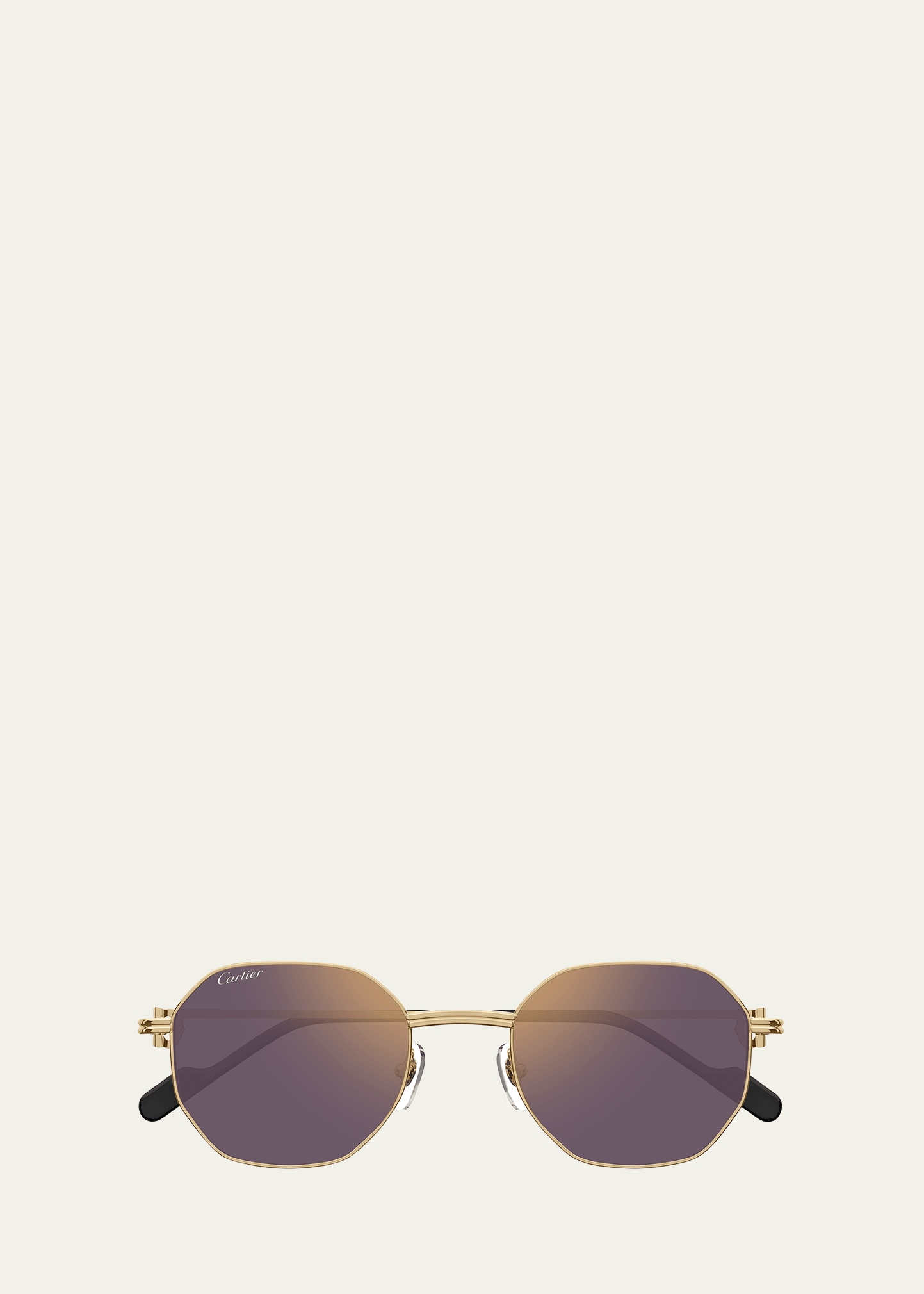 Mirrored Round Metal Sunglasses - 1