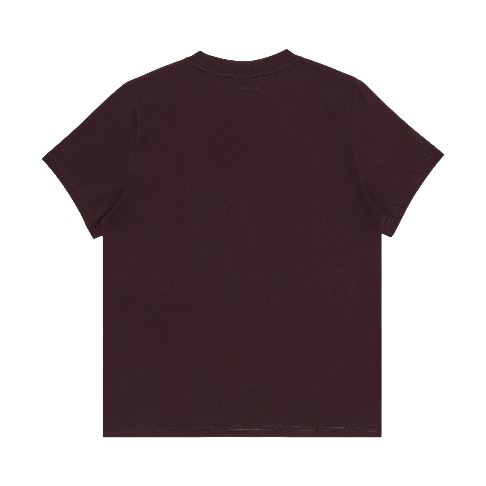 Courrèges AC Straight T-Shirt 'Burgundy' - 2