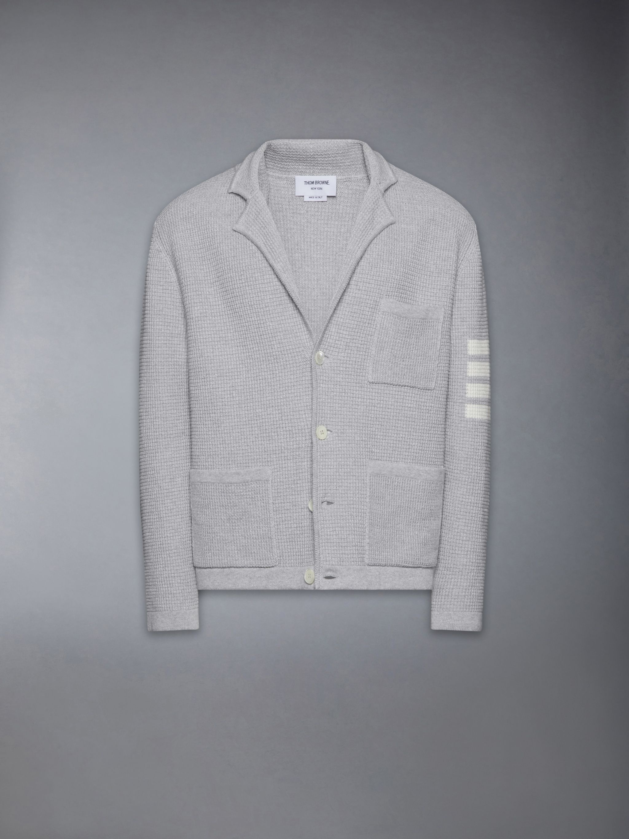 Linen Cotton 4-Bar Caridgan Jacket - 6