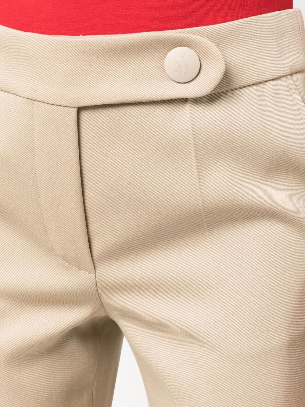 mid-rise cropped wool trousers - 5
