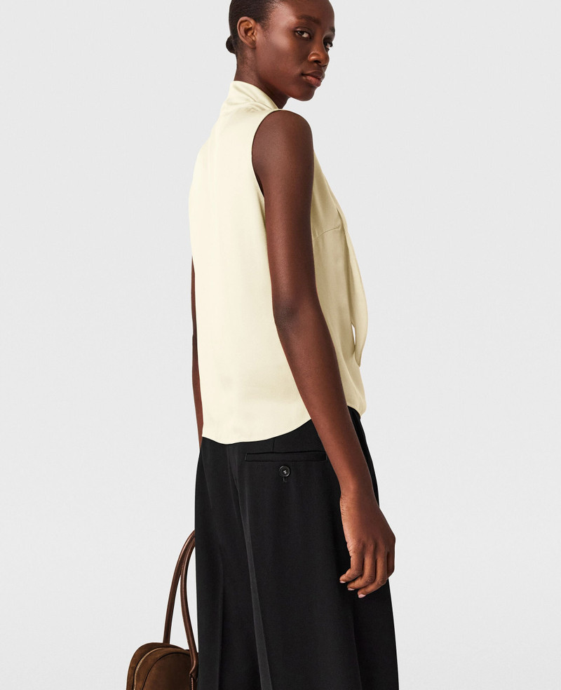 Tie-Neck Sleeveless Satin Top 4
