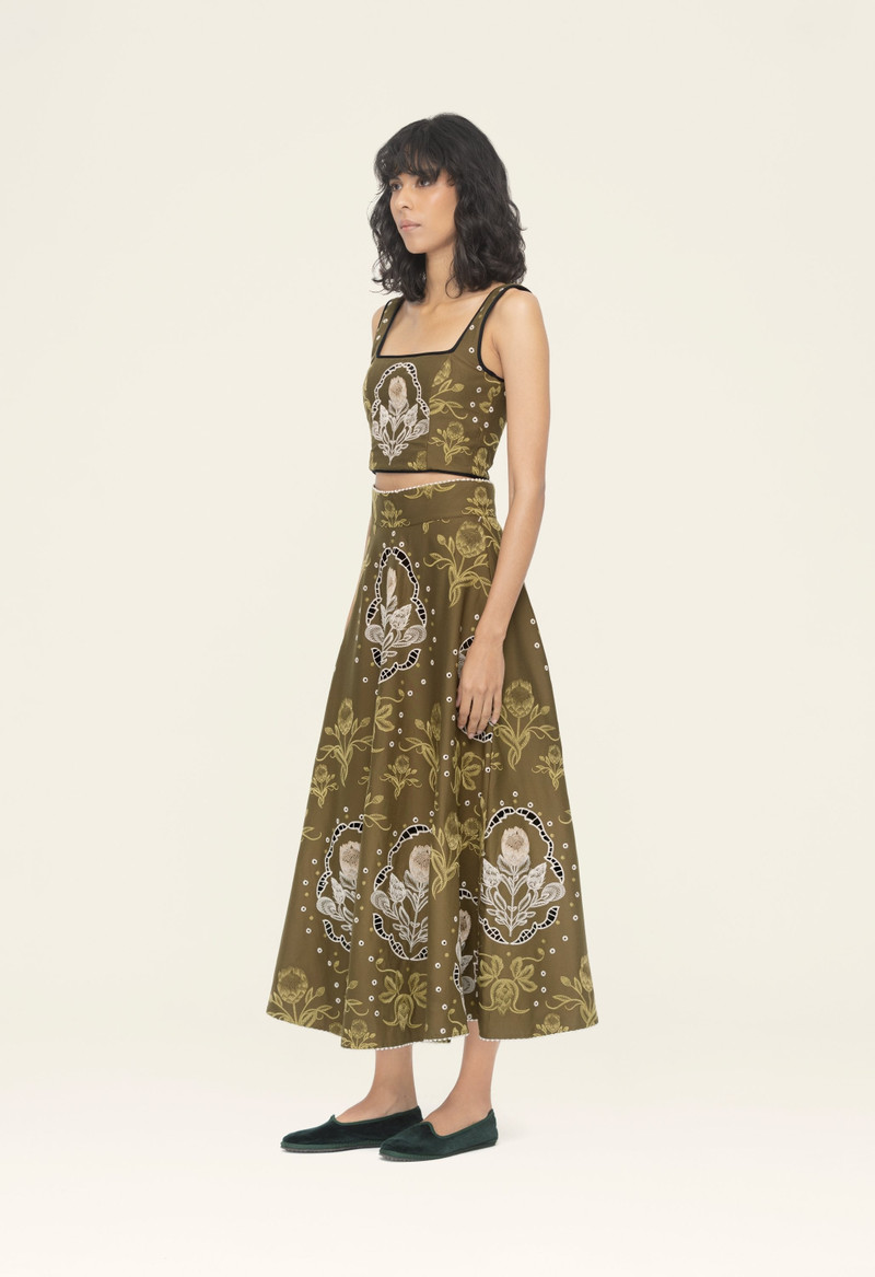 Agua by Agua Bendita Bergamota Relato Maxi Skirt outlook