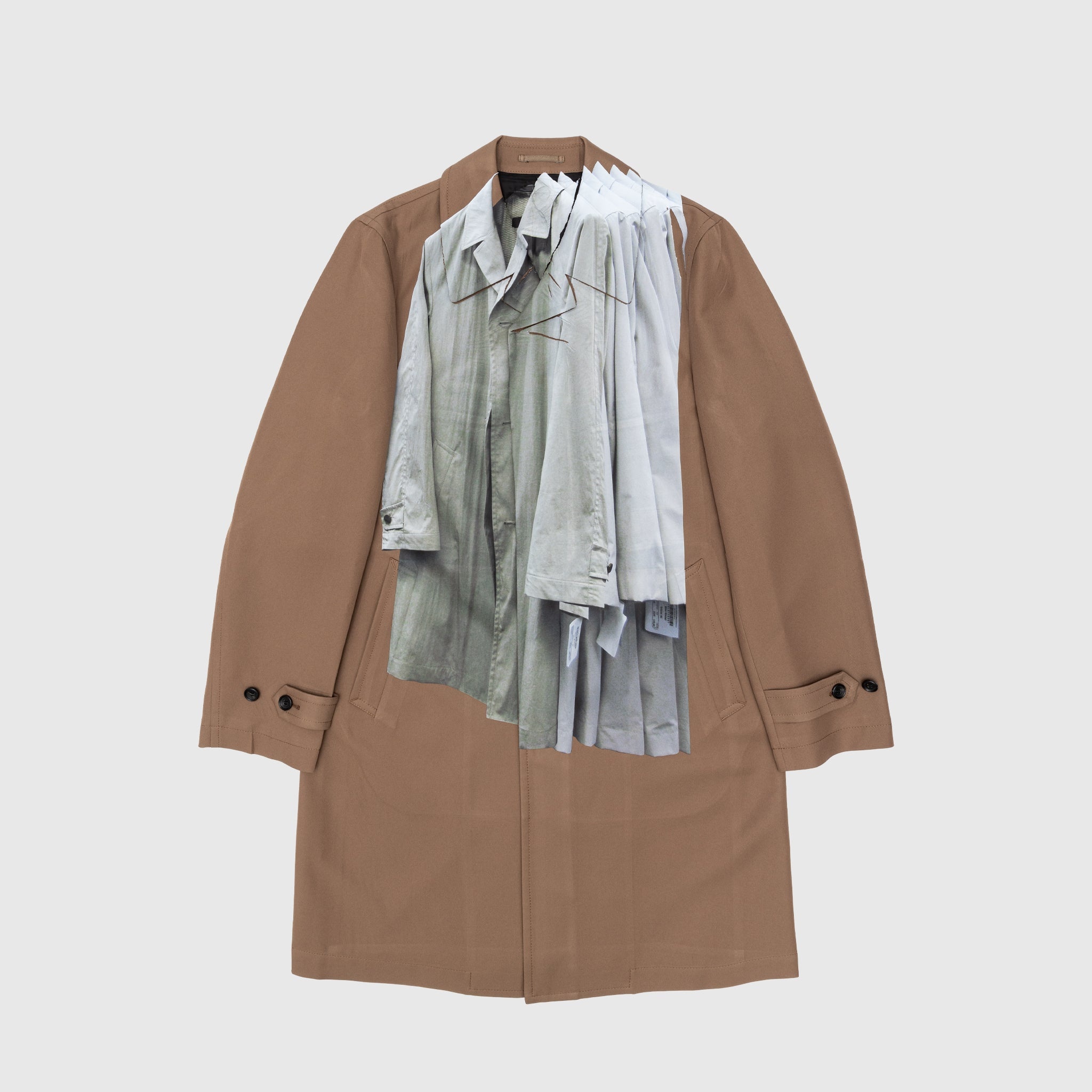 SINGLE BREASTED PRINTED COAT - 1