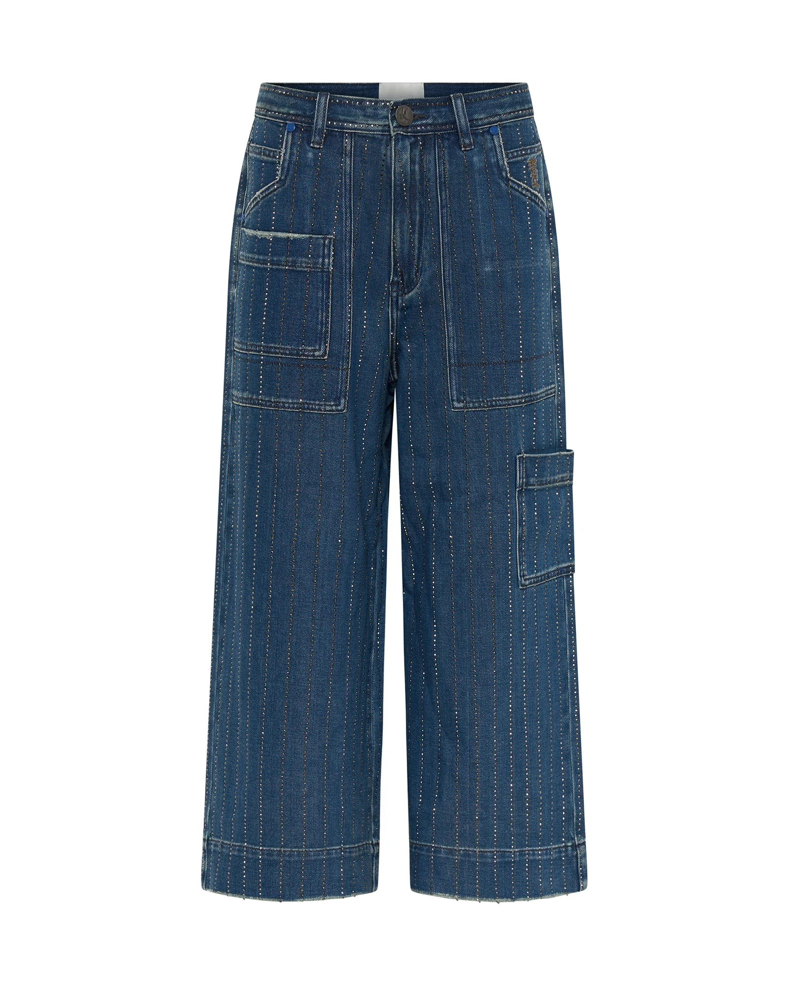 Bad Boys High Waist Wide Leg Denim Jeans - Glitter Highway - 1