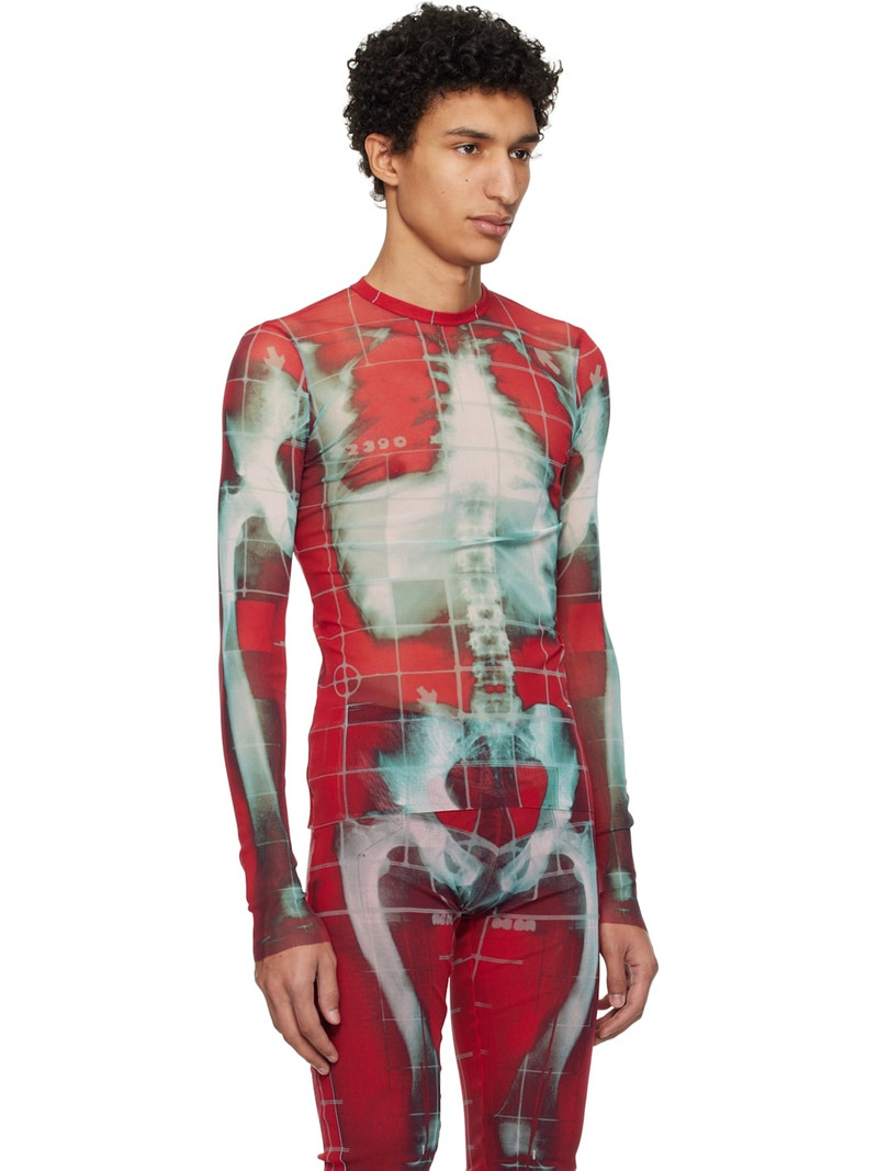 SSENSE Exclusive Red & Blue 'The Squeletor' Top 2