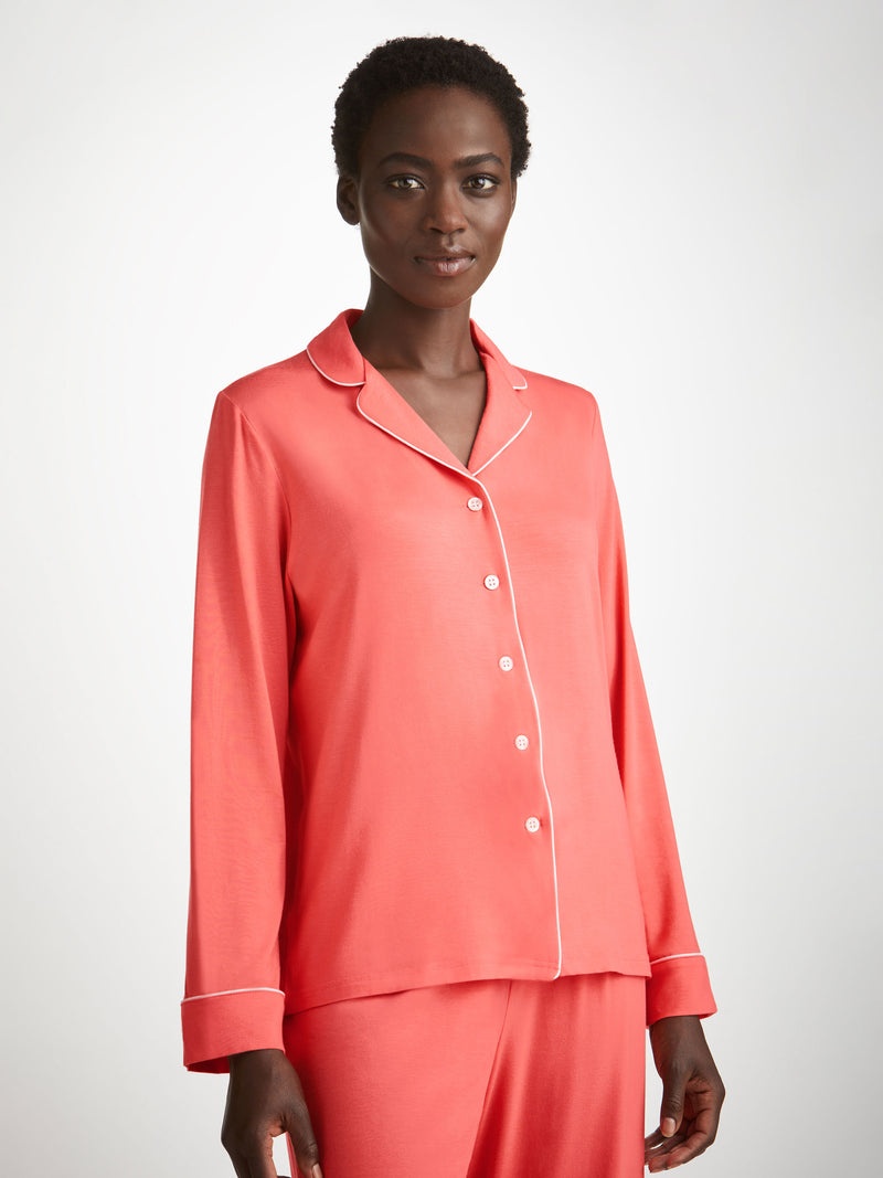 Women's Pajamas Lara Micro Modal Stretch Coral - 2