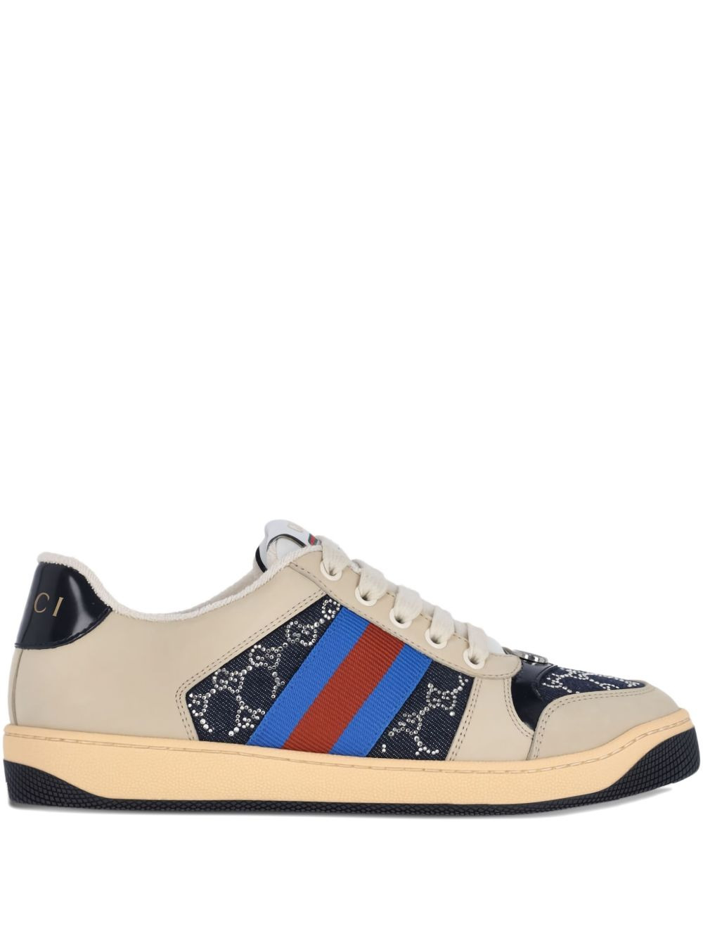 Screener logo-pattern sneakers - 1