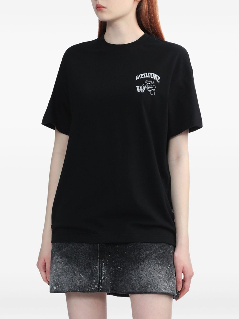 We11done bear-logo cotton T-shirt outlook