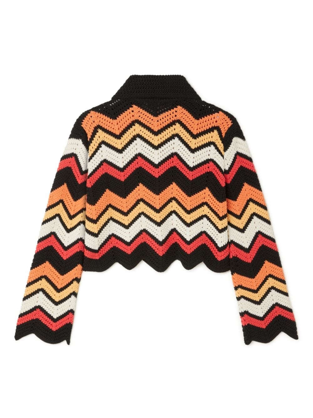 Kaleidoscopic chevron knitted jacket - 7