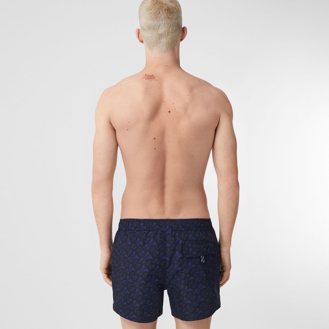 Monogram Print Drawcord Swim Shorts - 3