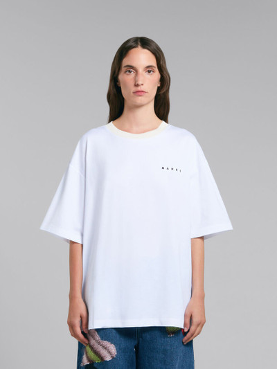 Marni WHITE T-SHIRT WITH HEARTS PRINT outlook