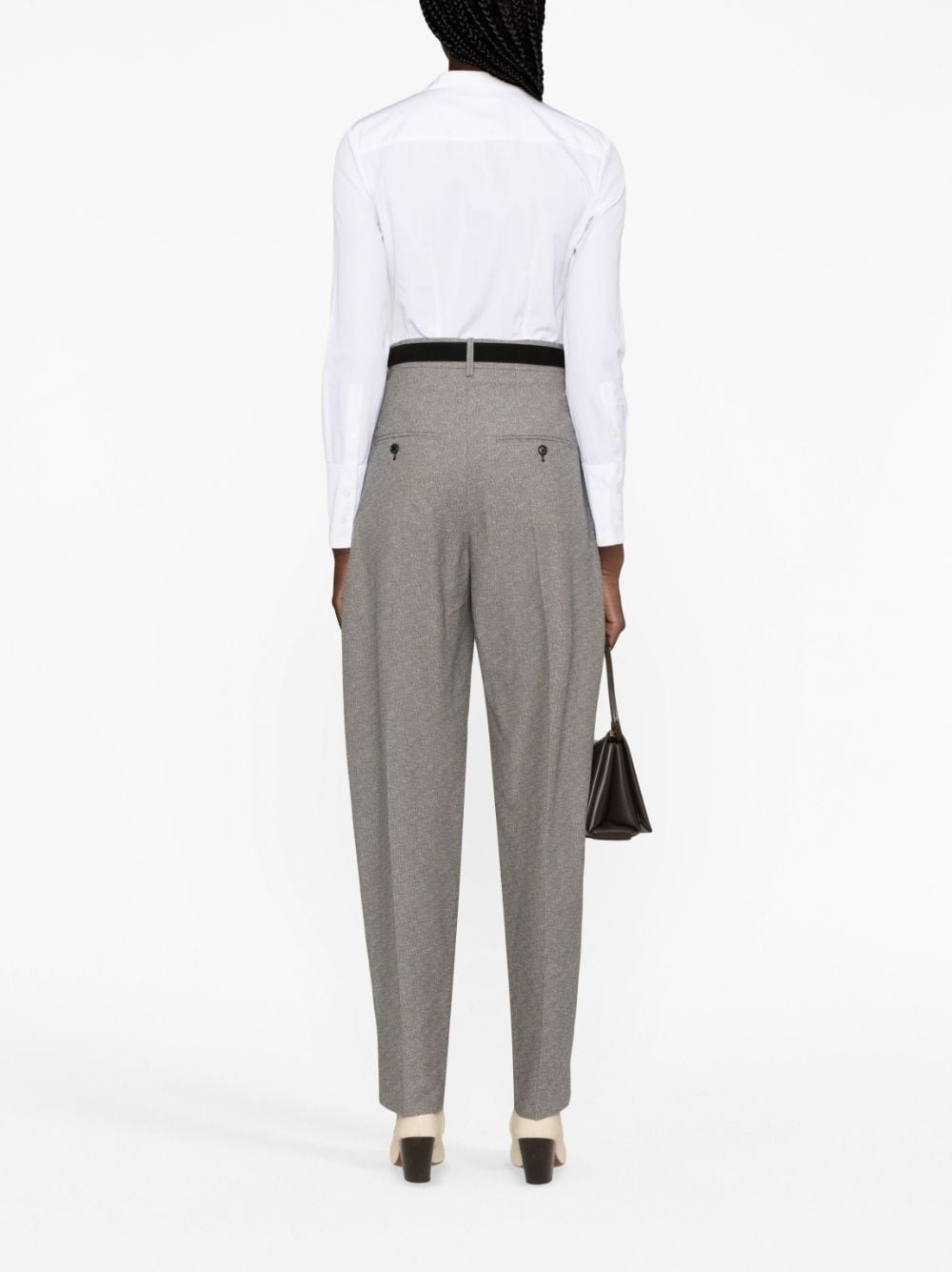 pressed-crease tailored trousers - 4