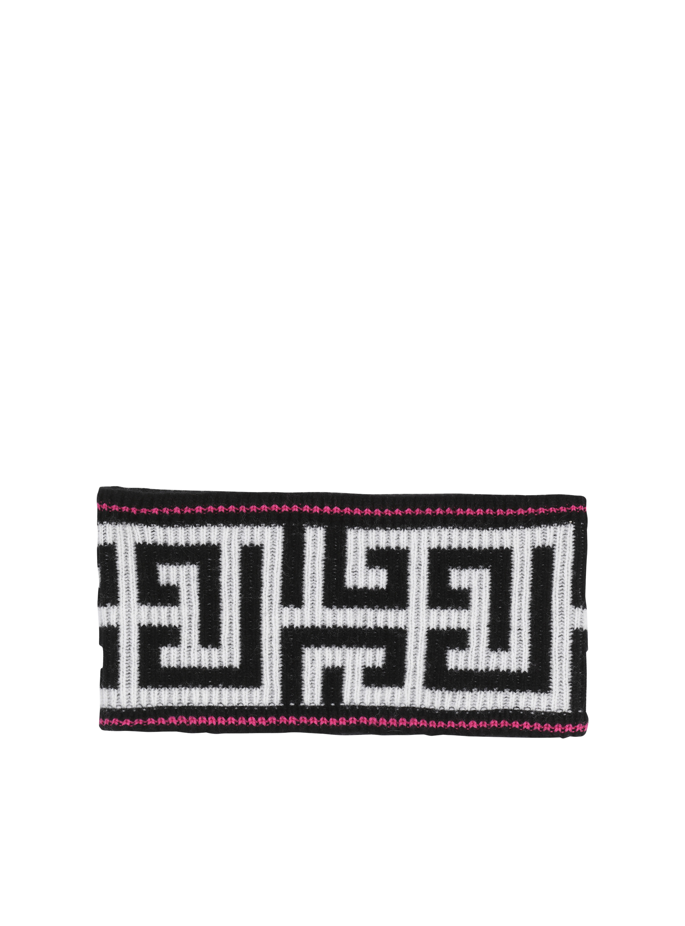 Wool headband with large Balmain monogram 1