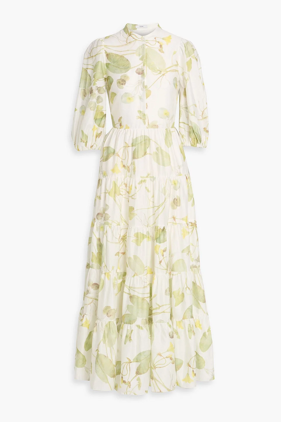 Tiered floral-print cotton maxi dress - 1