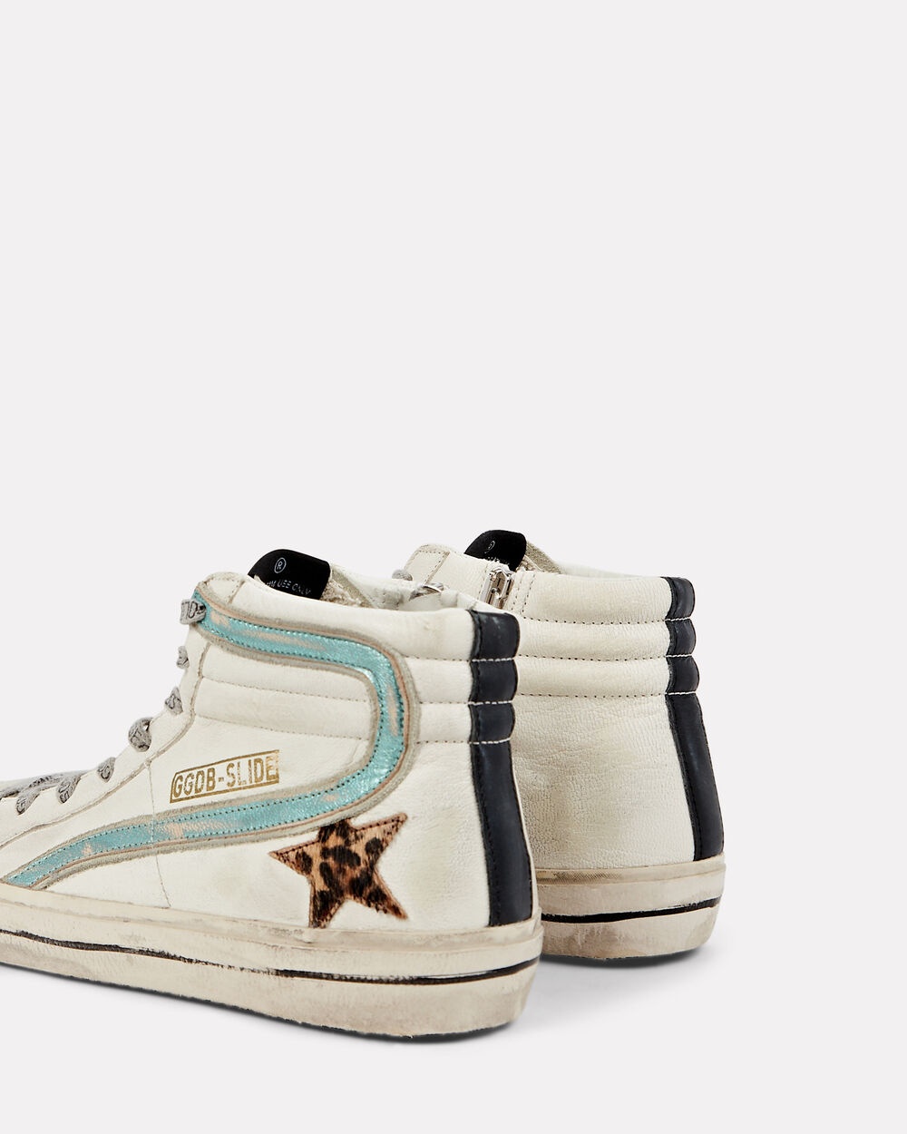 Slide Leather High-Top Sneakers - 3