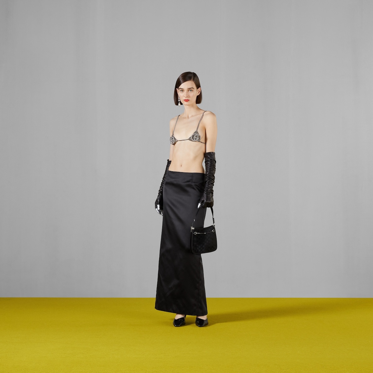 Silk skirt with Interlocking G - 2