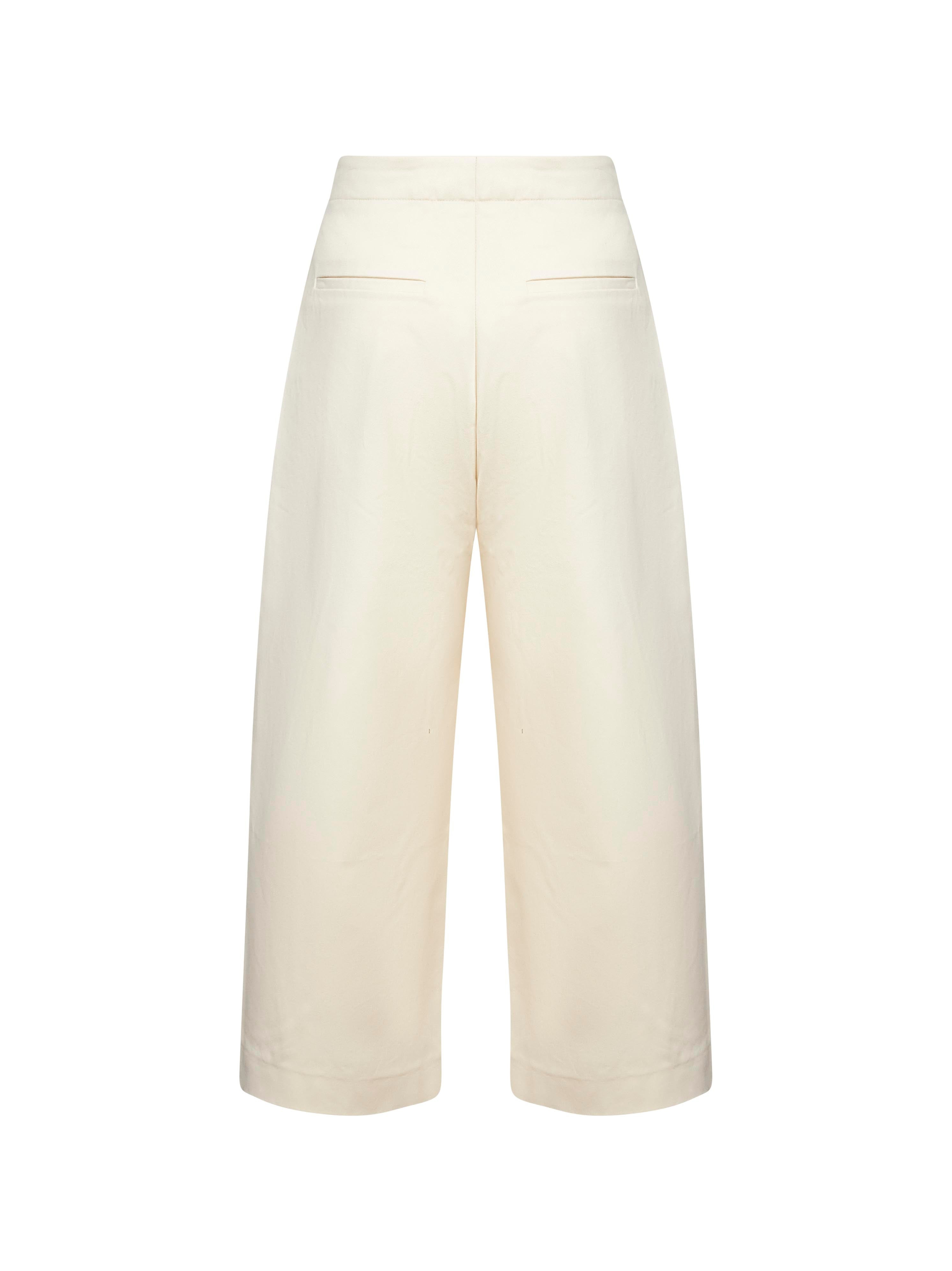 Cream cotton twill Dordoni trousers - 2