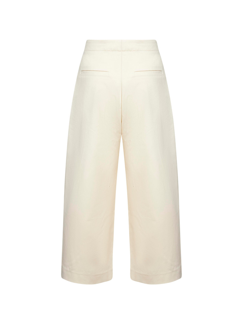 Studio Nicholson Cream cotton twill Dordoni trousers outlook