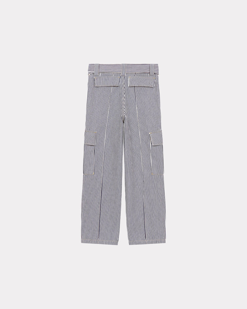 KENZO Striped straight-cut genderless cargo jeans outlook