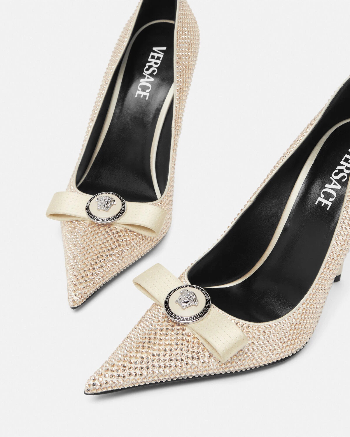 Gianni Ribbon Crystal Pumps 110 mm - 5