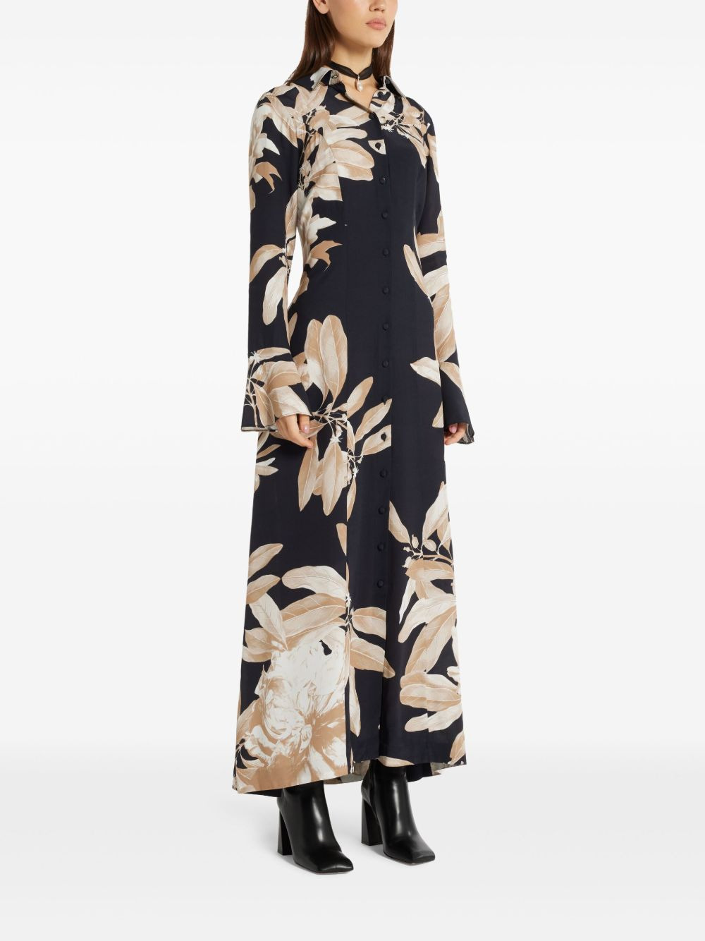floral-print midi dress - 3