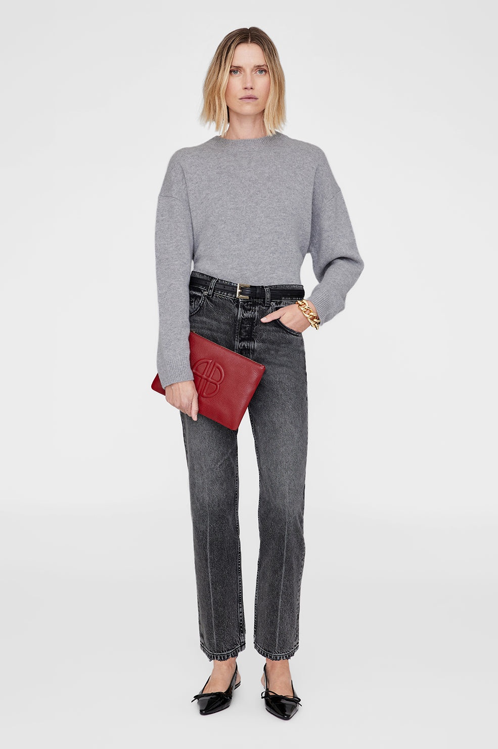 Lili Pouch - Red Pebbled - 2