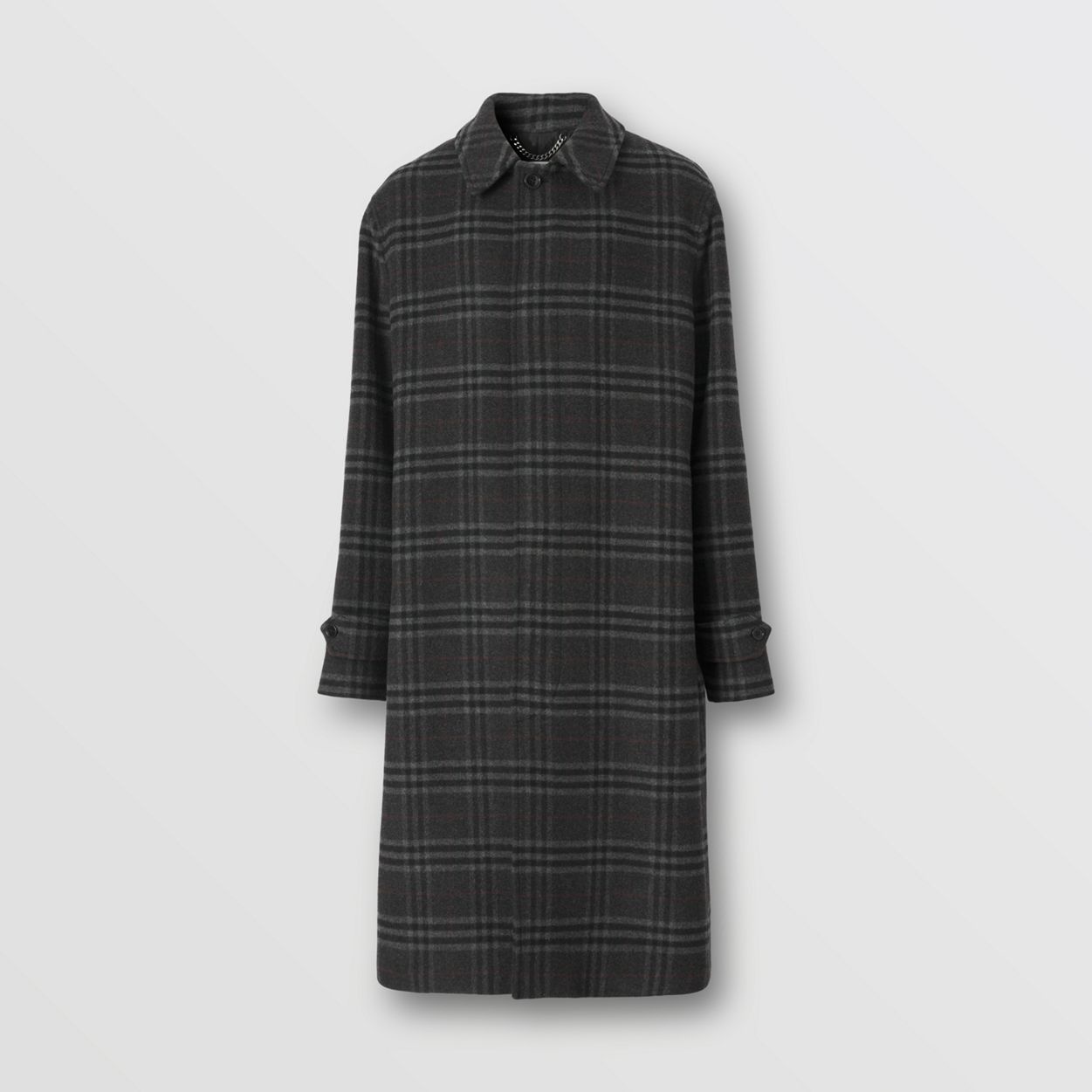 Vintage Check Wool Cashmere Car Coat - 4