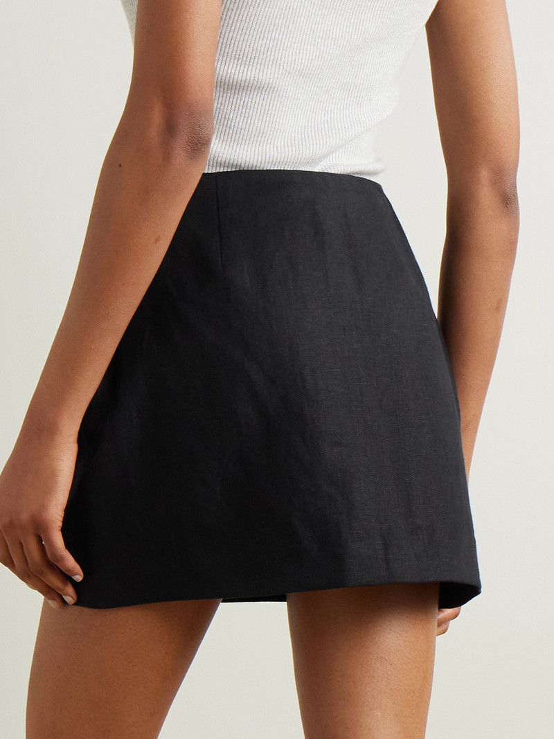 POSSE Alice Linen Mini Skirt outlook