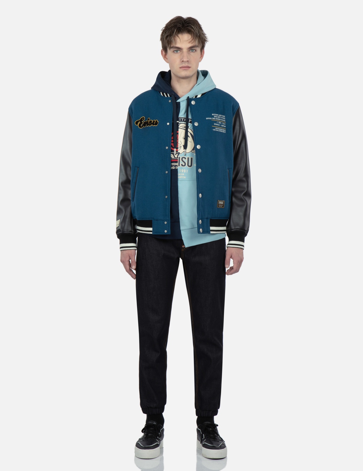 “HIDE-AND-SEEK” GODHEAD APPLIQUÉ BASEBALL JACKET - 6