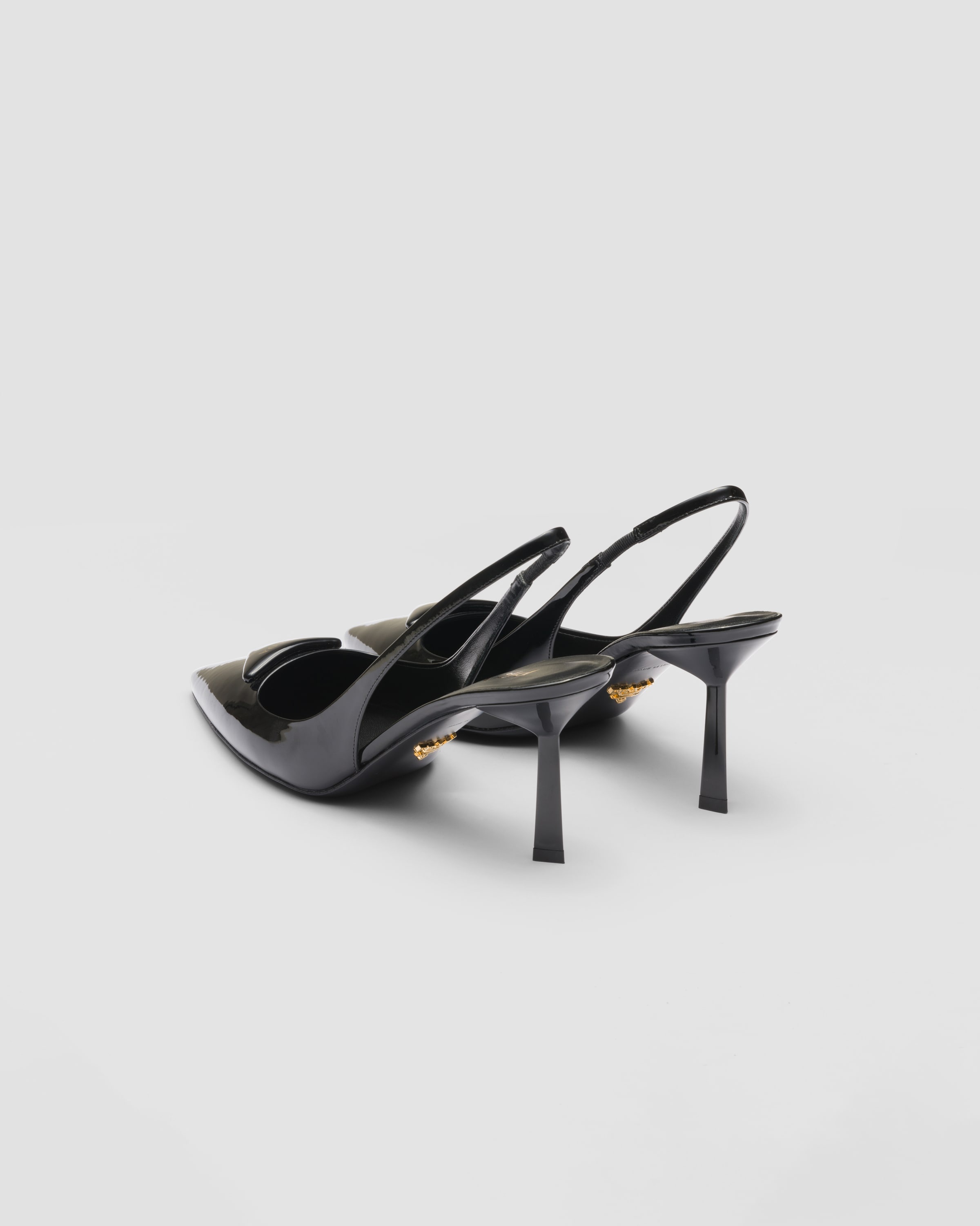 Patent leather slingback pumps - 5