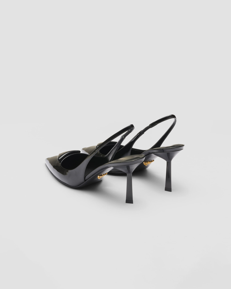 Patent leather slingback pumps 5
