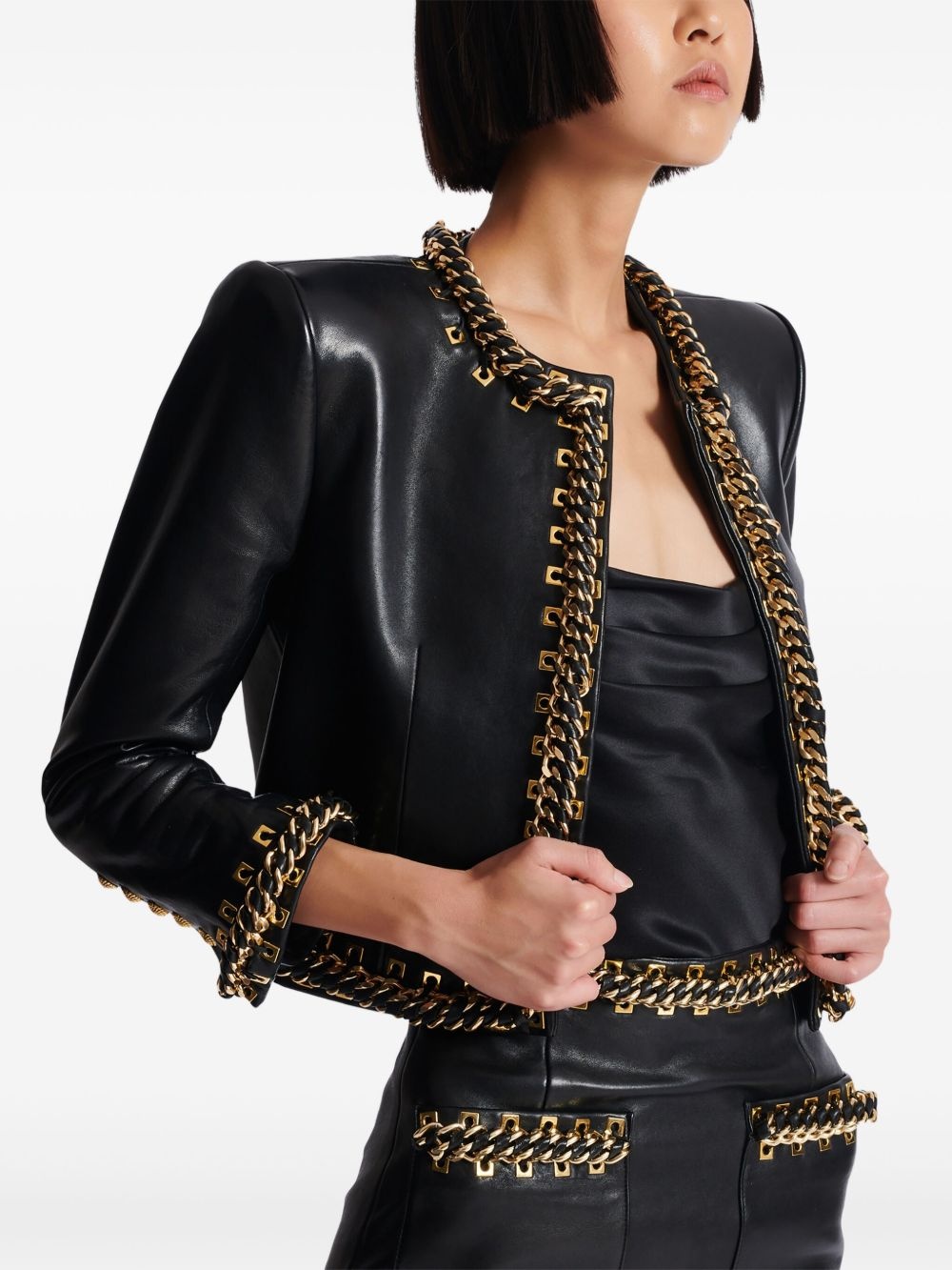 chain detailing jacket - 7