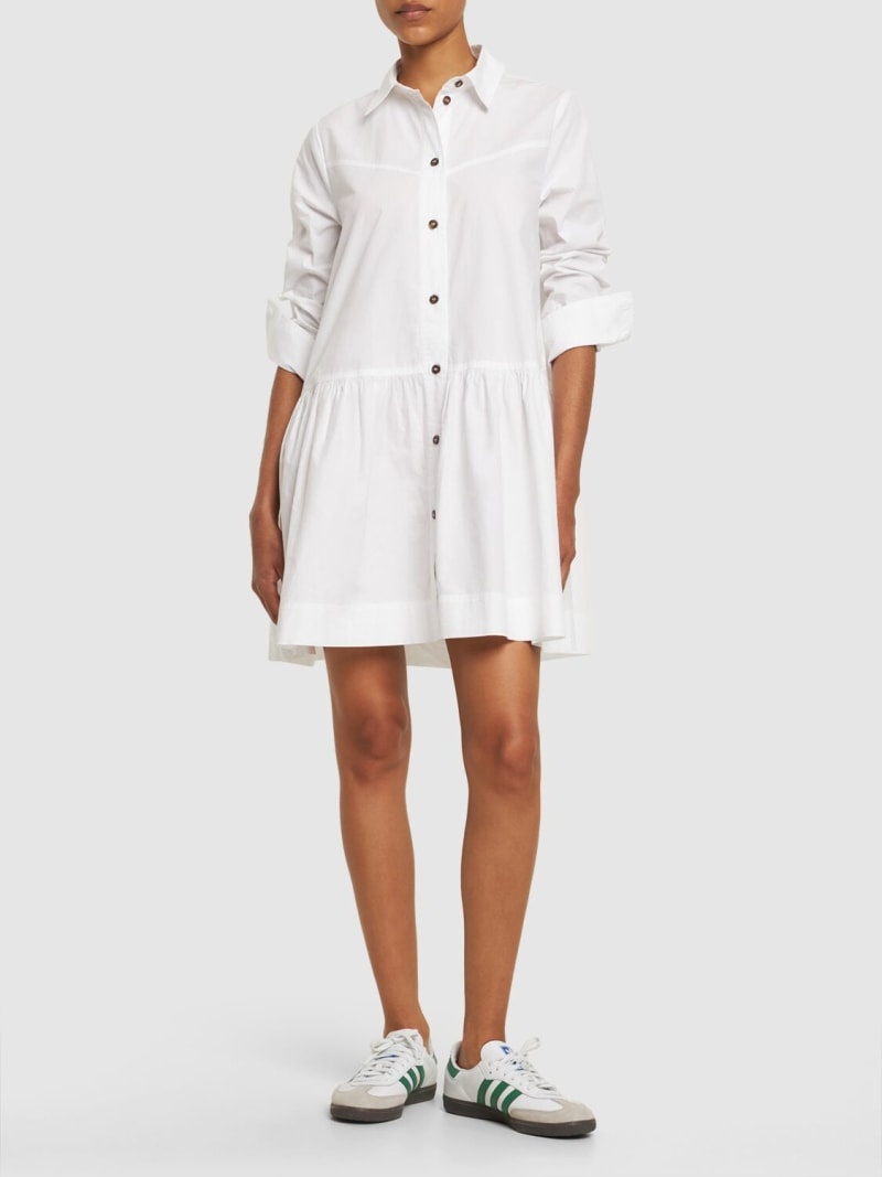 Cotton poplin mini shirt dress - 2